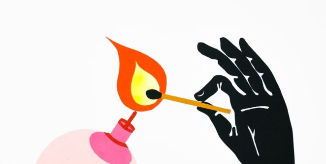 an illustration of a hand lightning the bomb